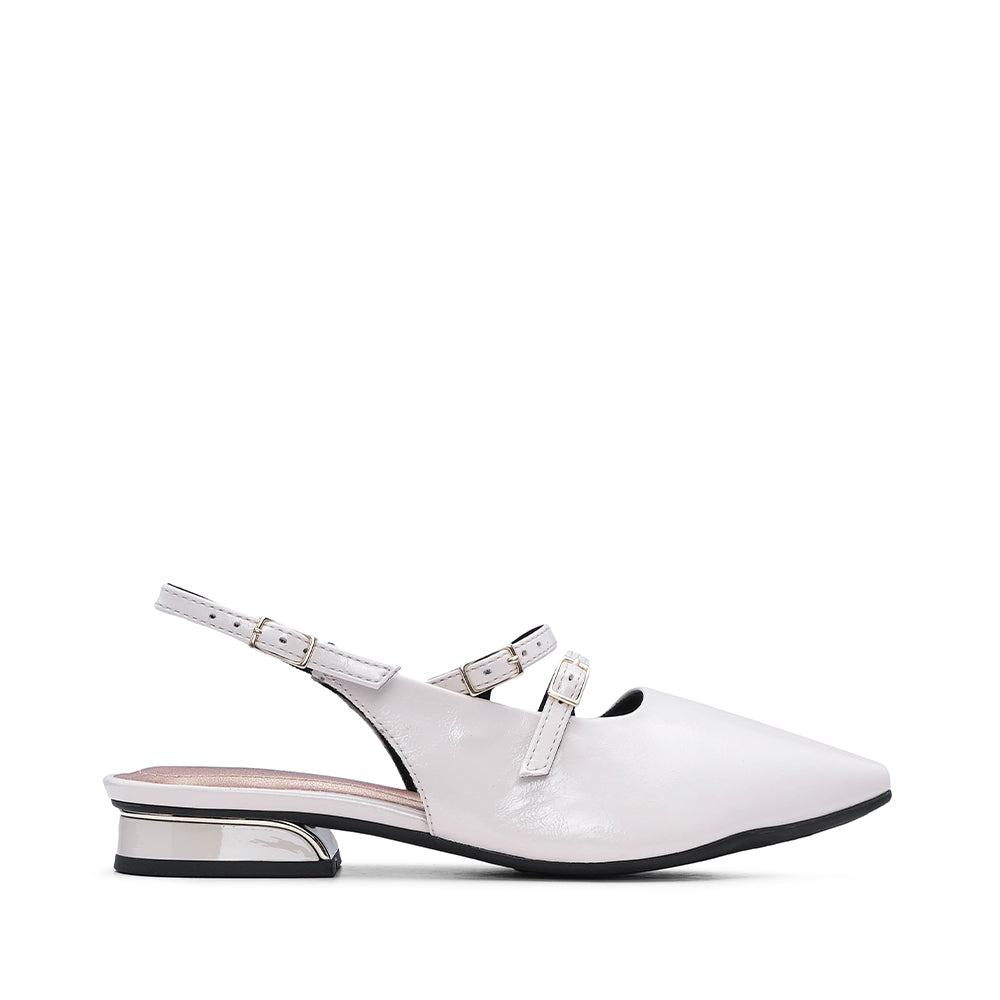 Sapato Mary Jane Mulher Verniz Bege