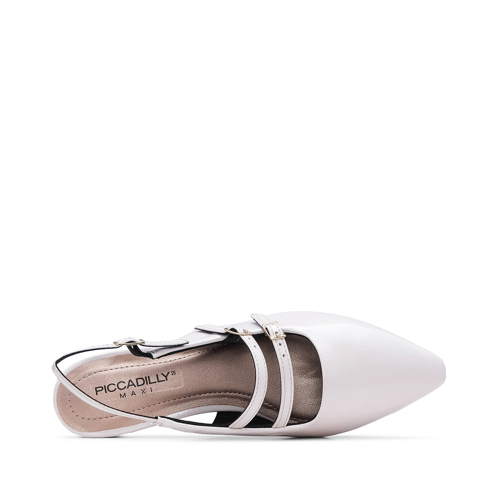 Sapato Mary Jane Mulher Verniz Bege