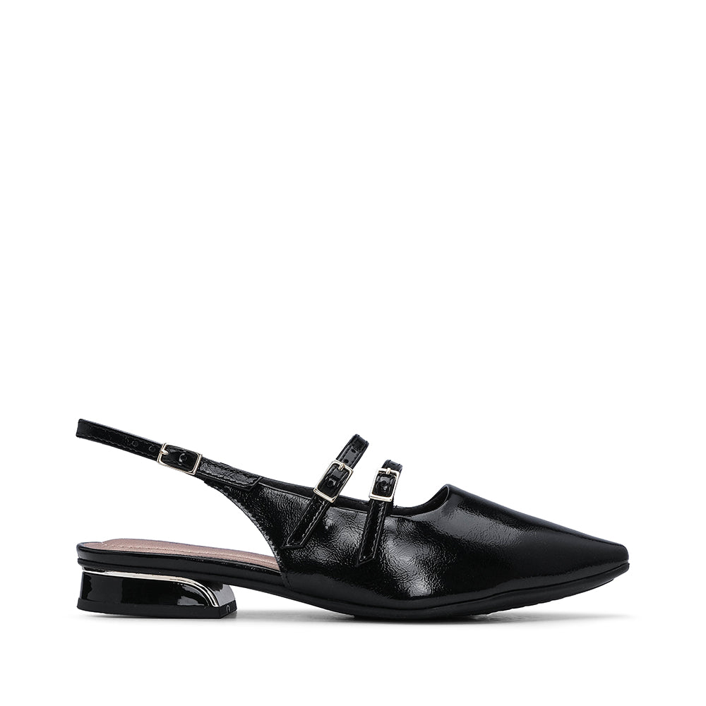 Sapato Mary Jane Mulher Verniz Preto