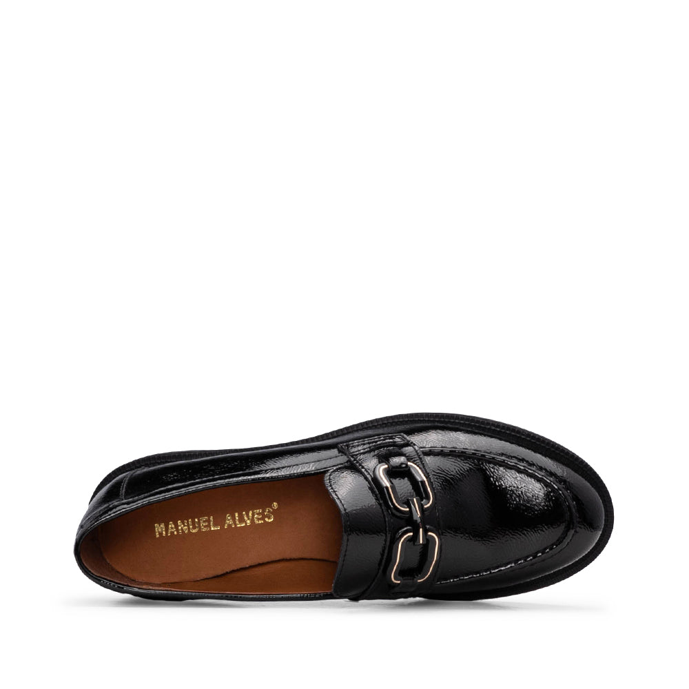 Sapato Mocassim Mulher Verniz Preto