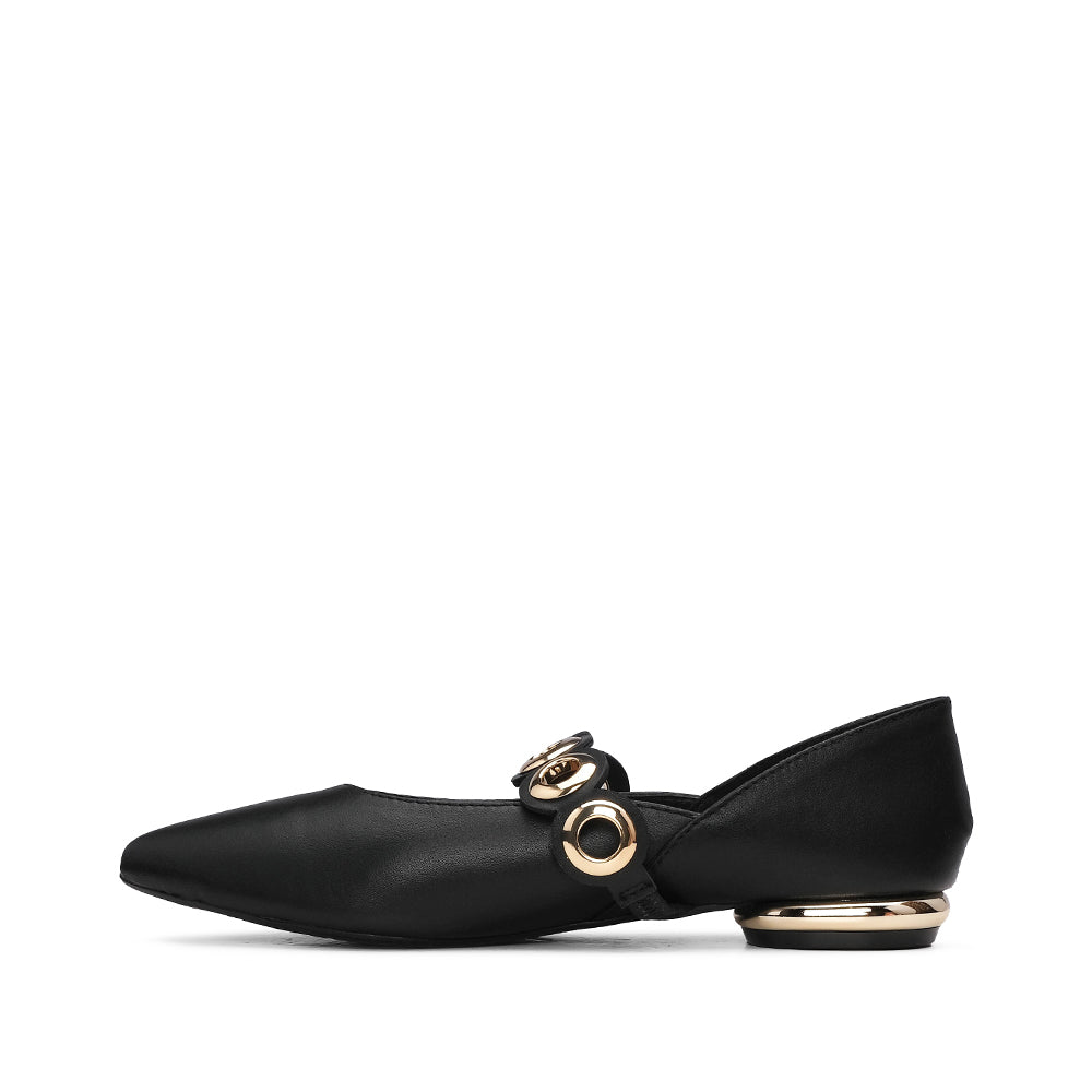 Sapato Sabrinas Mulher Pele Preto
