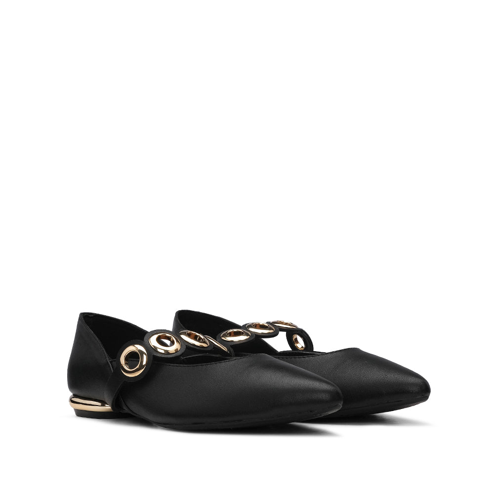 Sapato Sabrinas Mulher Pele Preto