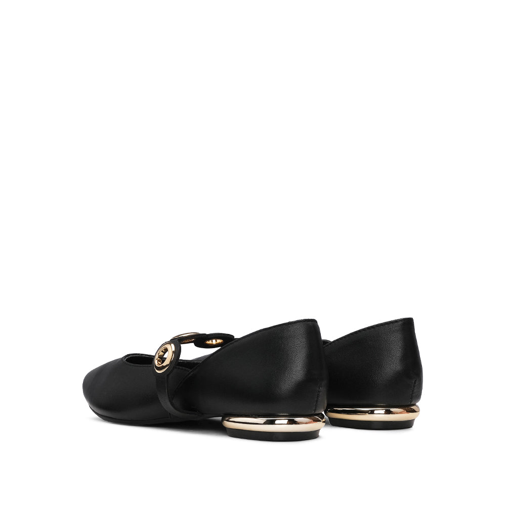 Sapato Sabrinas Mulher Pele Preto