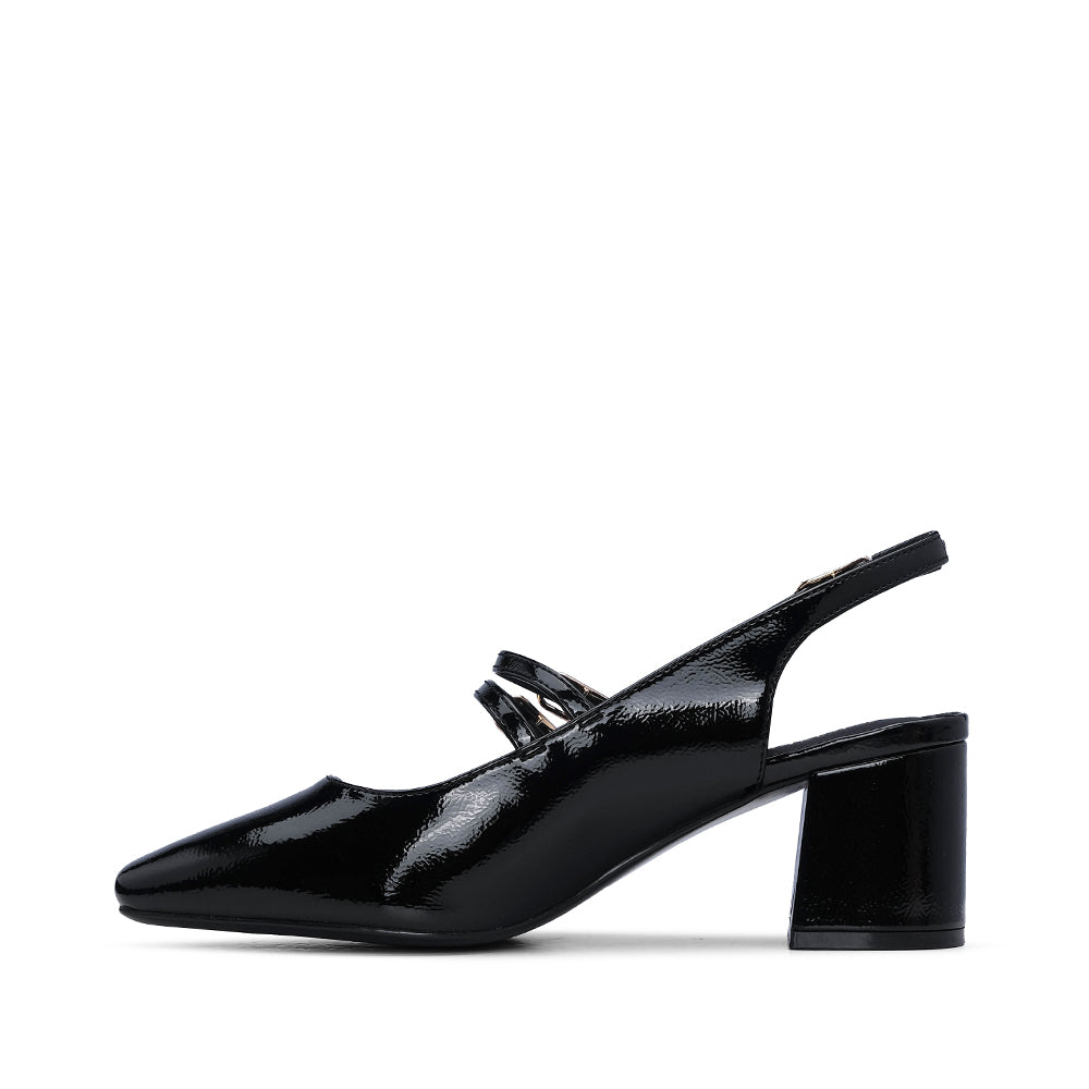 Sapato Slingback Mulher Verniz Preto