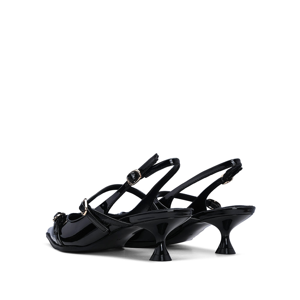 Sapato Slingback Mulher Verniz Preto