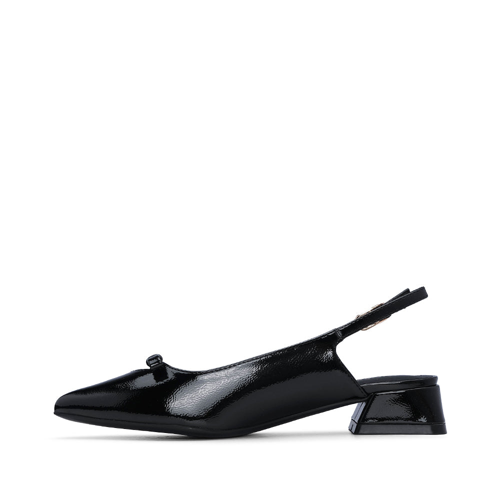 Sapato Slingback Mulher Verniz Preto
