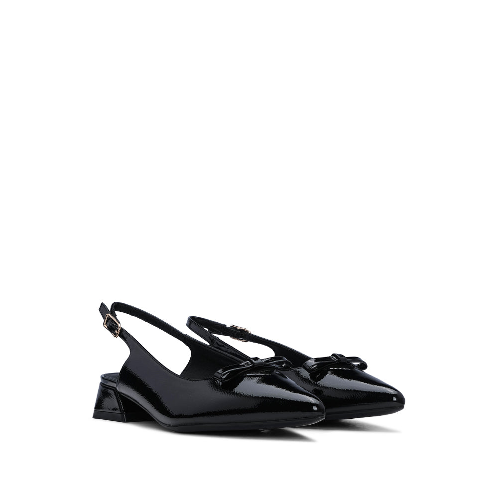 Sapato Slingback Mulher Verniz Preto