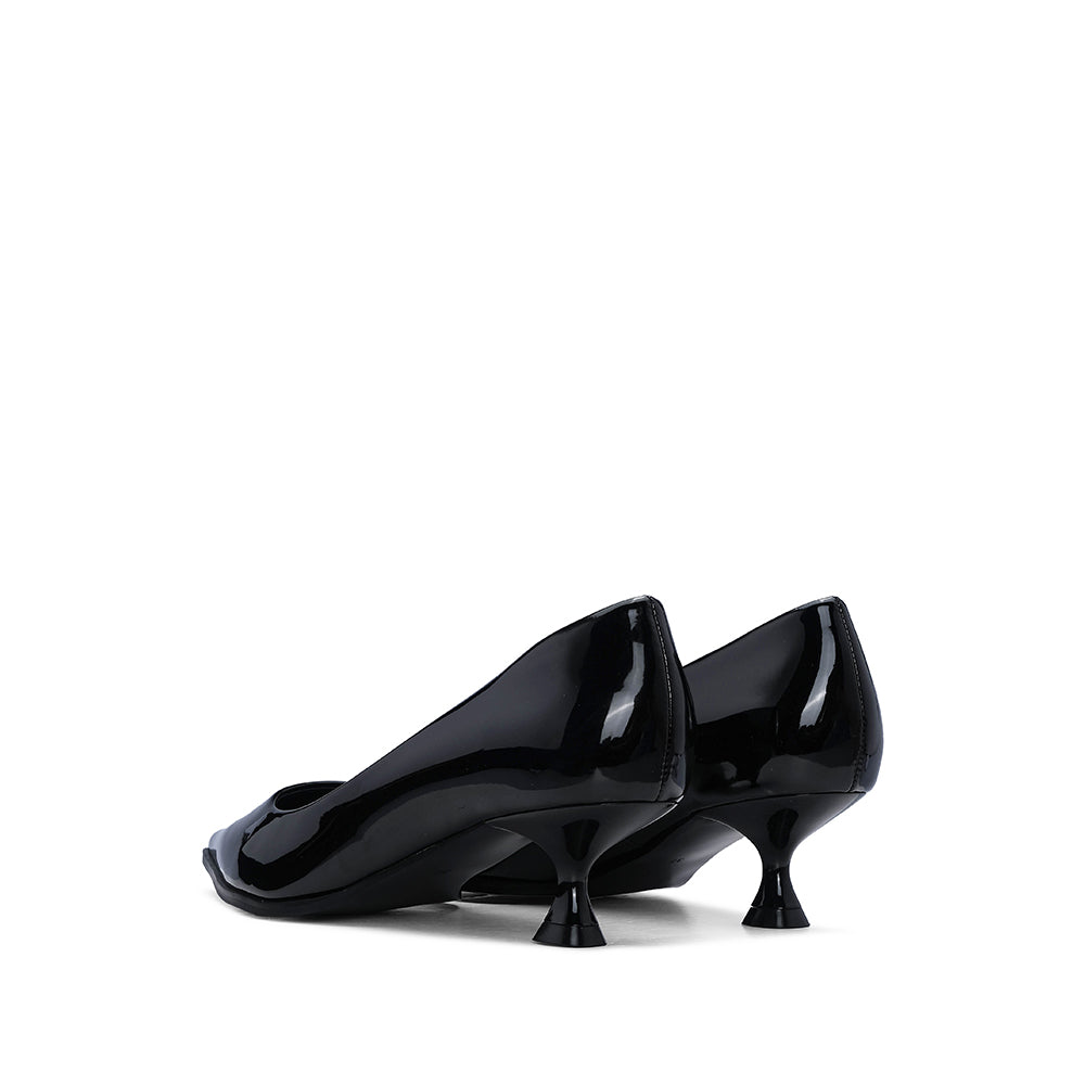 Sapato Salto Médio Mulher Verniz Preto