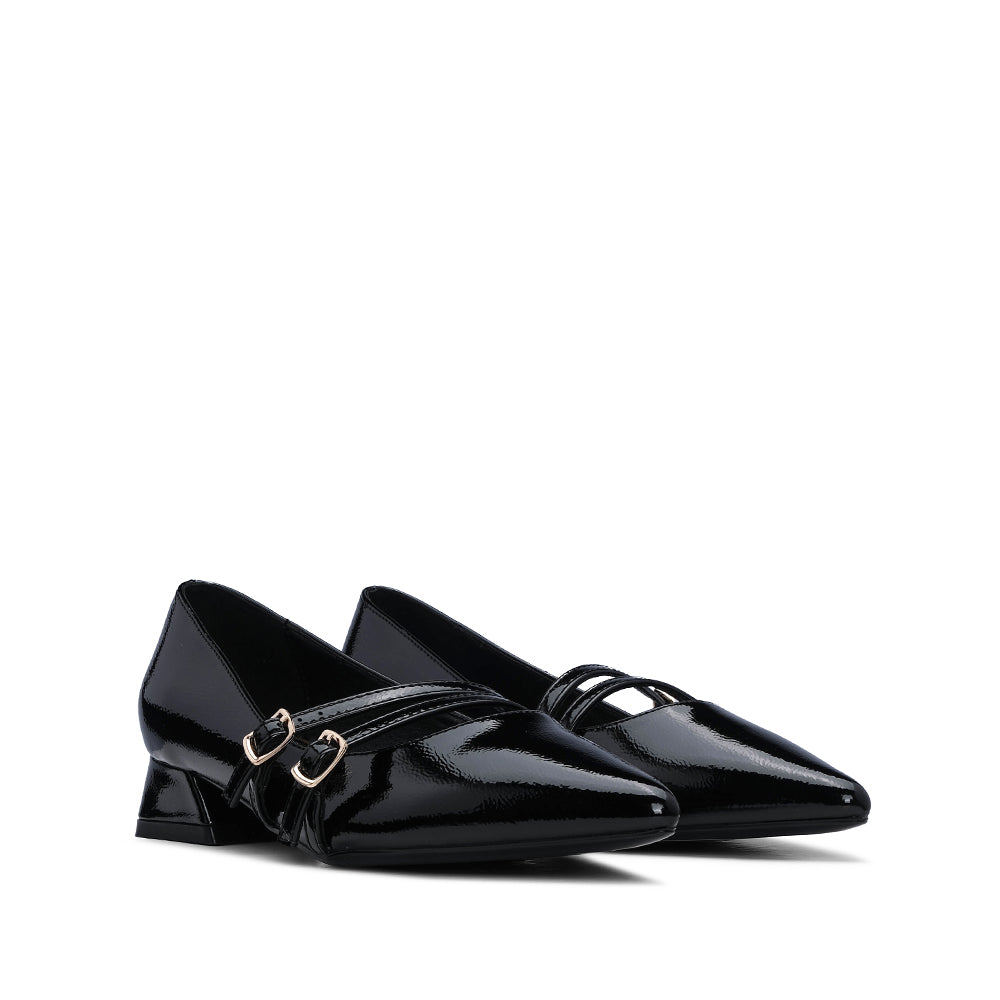 Sapato Mary Jane Mulher Verniz Preto
