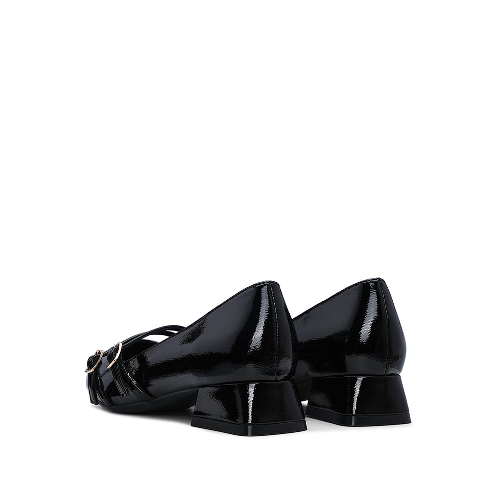 Sapato Mary Jane Mulher Verniz Preto