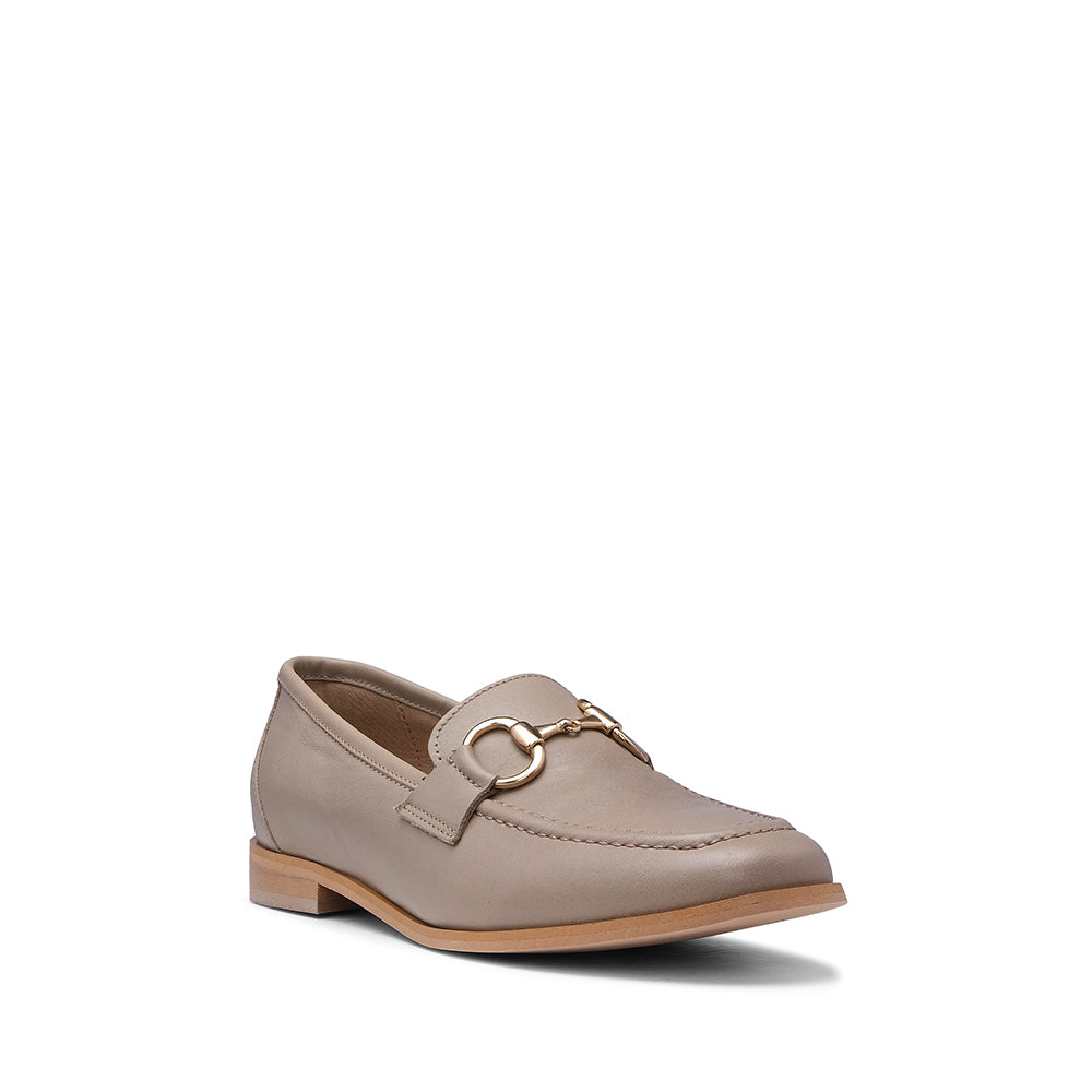 Sapato Mocassim Mulher Pele Taupe