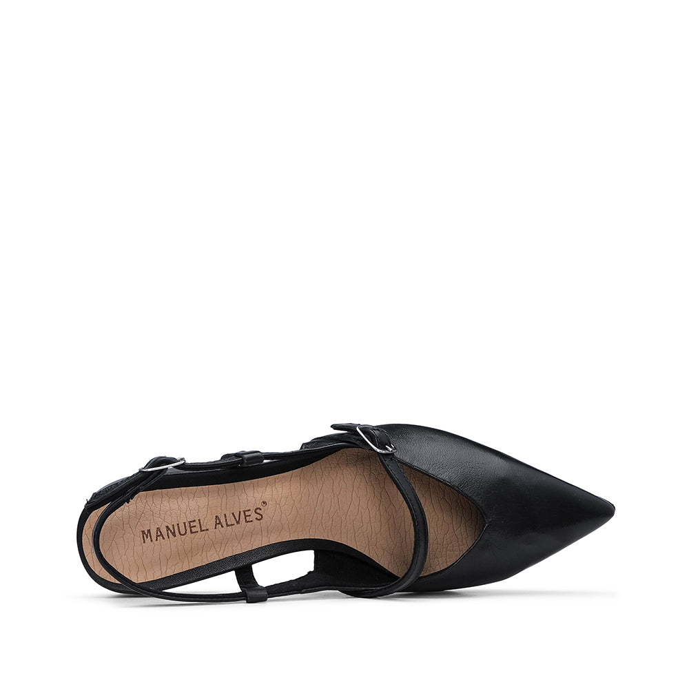 Sapato Mary Jane Mulher Pele Preto