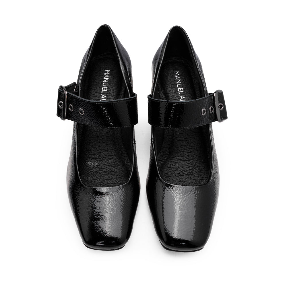 Sapato Mary Jane Mulher Verniz Preto