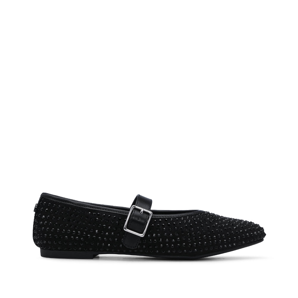 Sapato Sabrinas Mulher Têxtil Preto