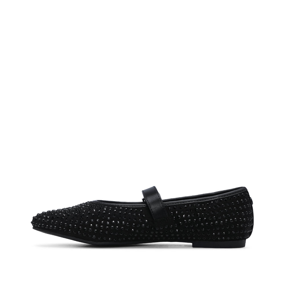 Sapato Sabrinas Mulher Têxtil Preto