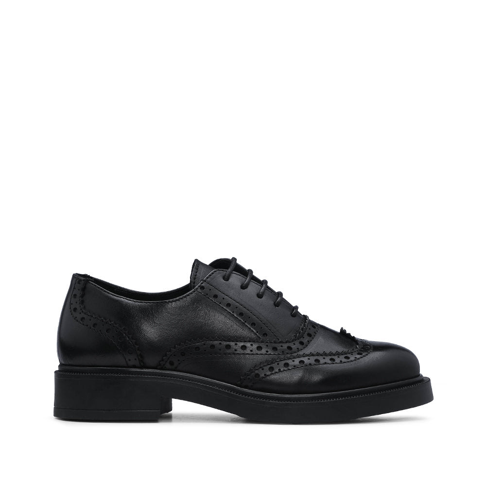 Sapato Salto Raso Mulher Pele Preto