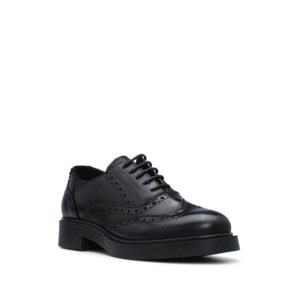 Sapato Salto Raso Mulher Pele Preto