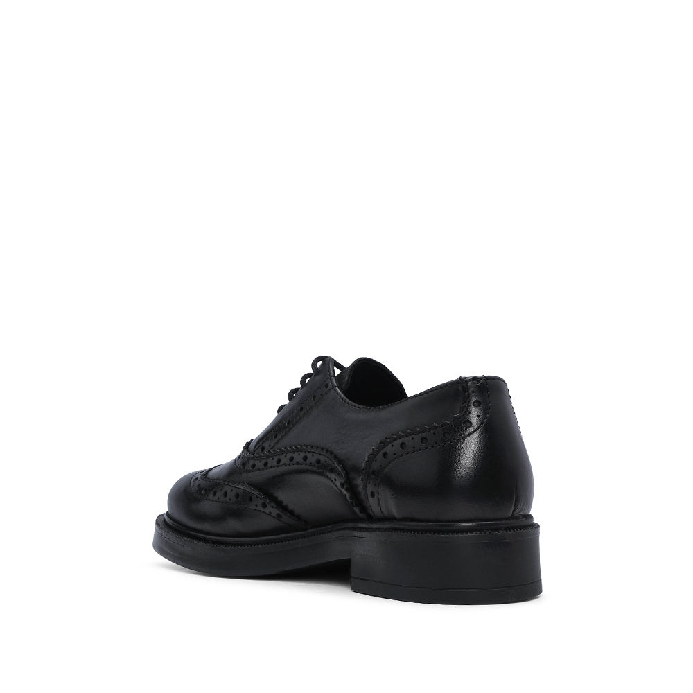Sapato Salto Raso Mulher Pele Preto