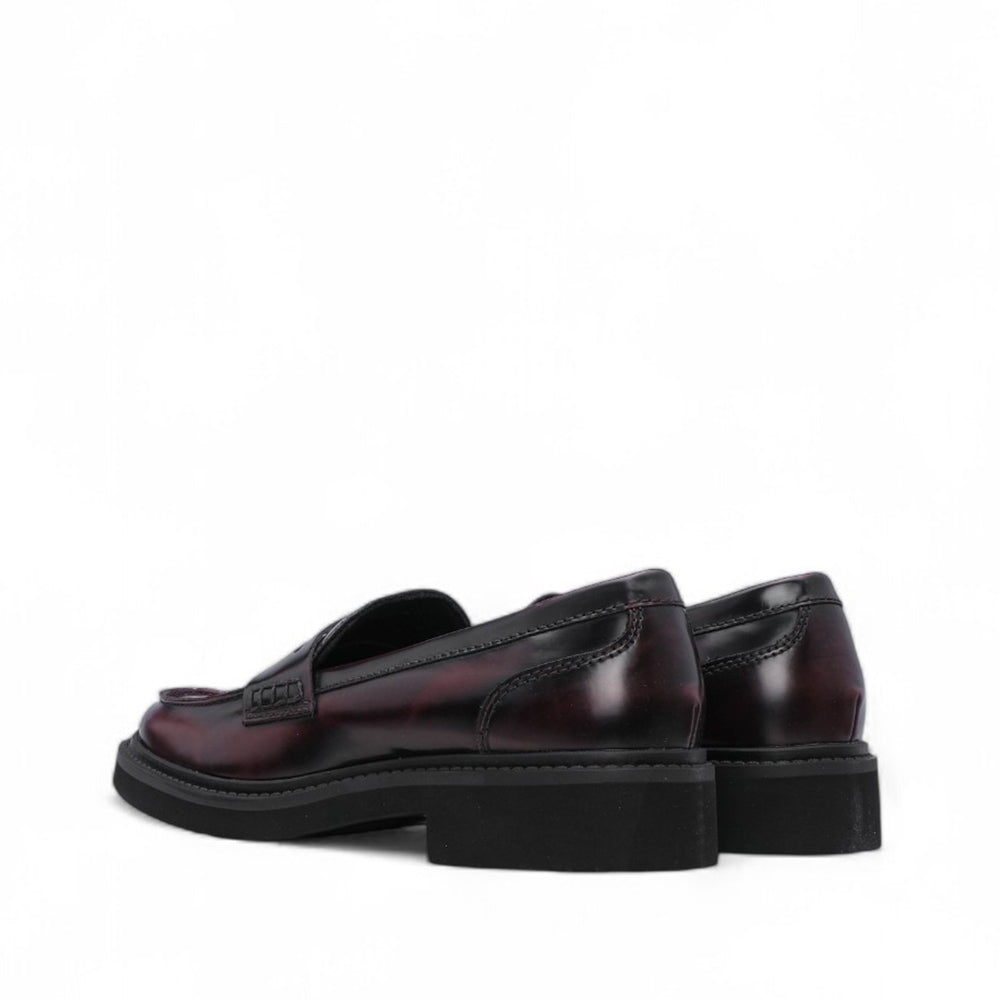 Sapato Mocassim Mulher Polido Bordeaux