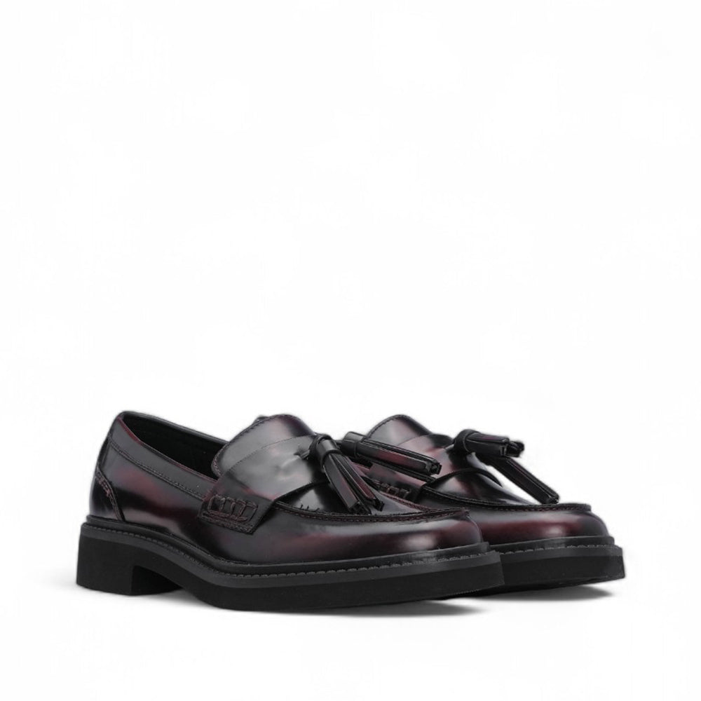 Sapato Mocassim Mulher Polido Bordeaux