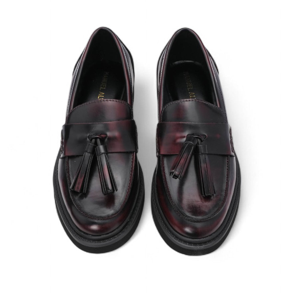 Sapato Mocassim Mulher Polido Bordeaux