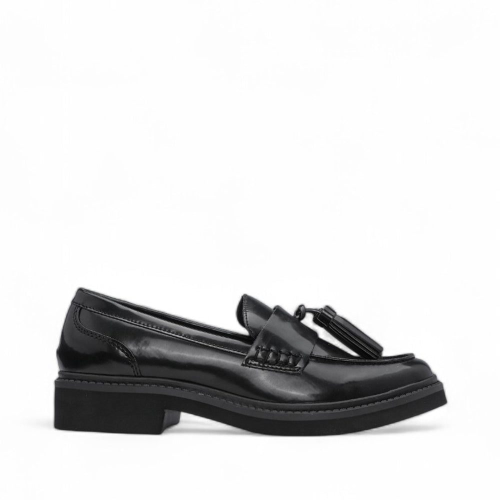 Sapato Mocassim Mulher Polido Preto
