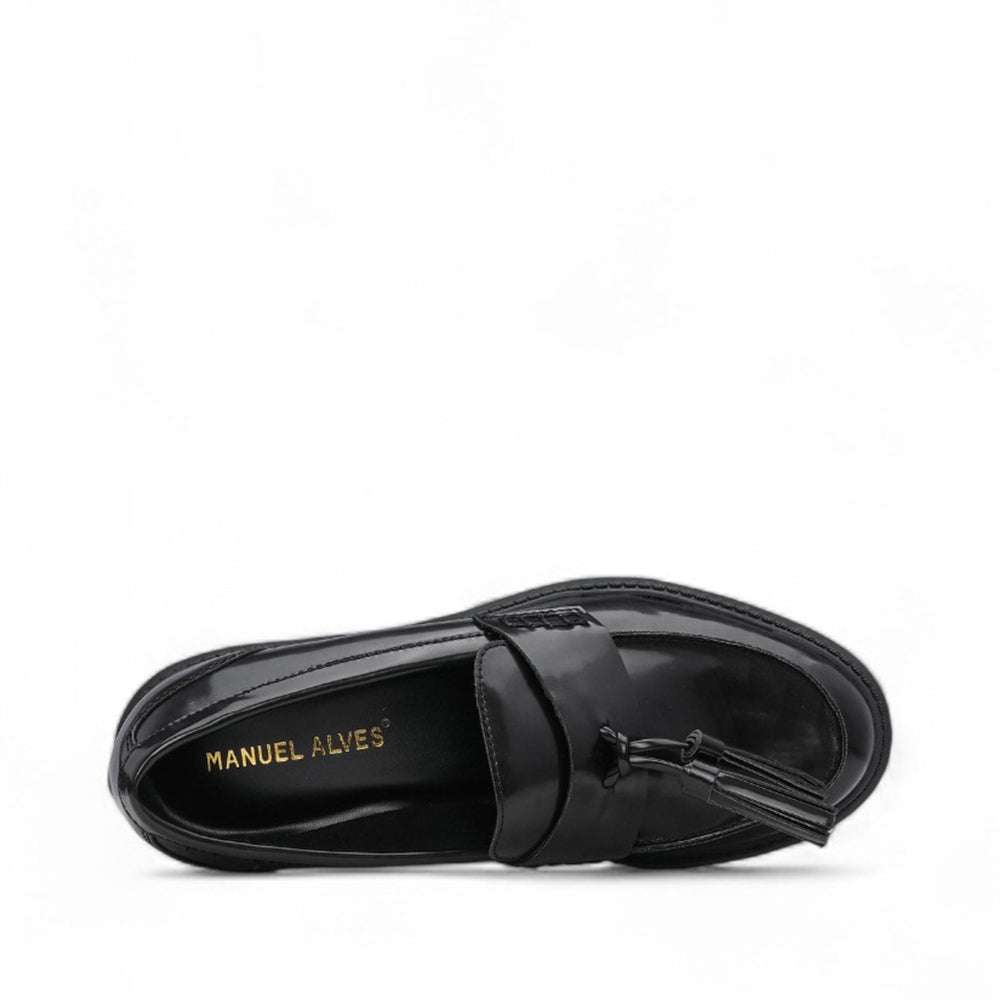 Sapato Mocassim Mulher Polido Preto