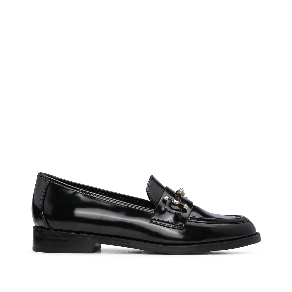 Sapato Mocassim Mulher Polido Preto