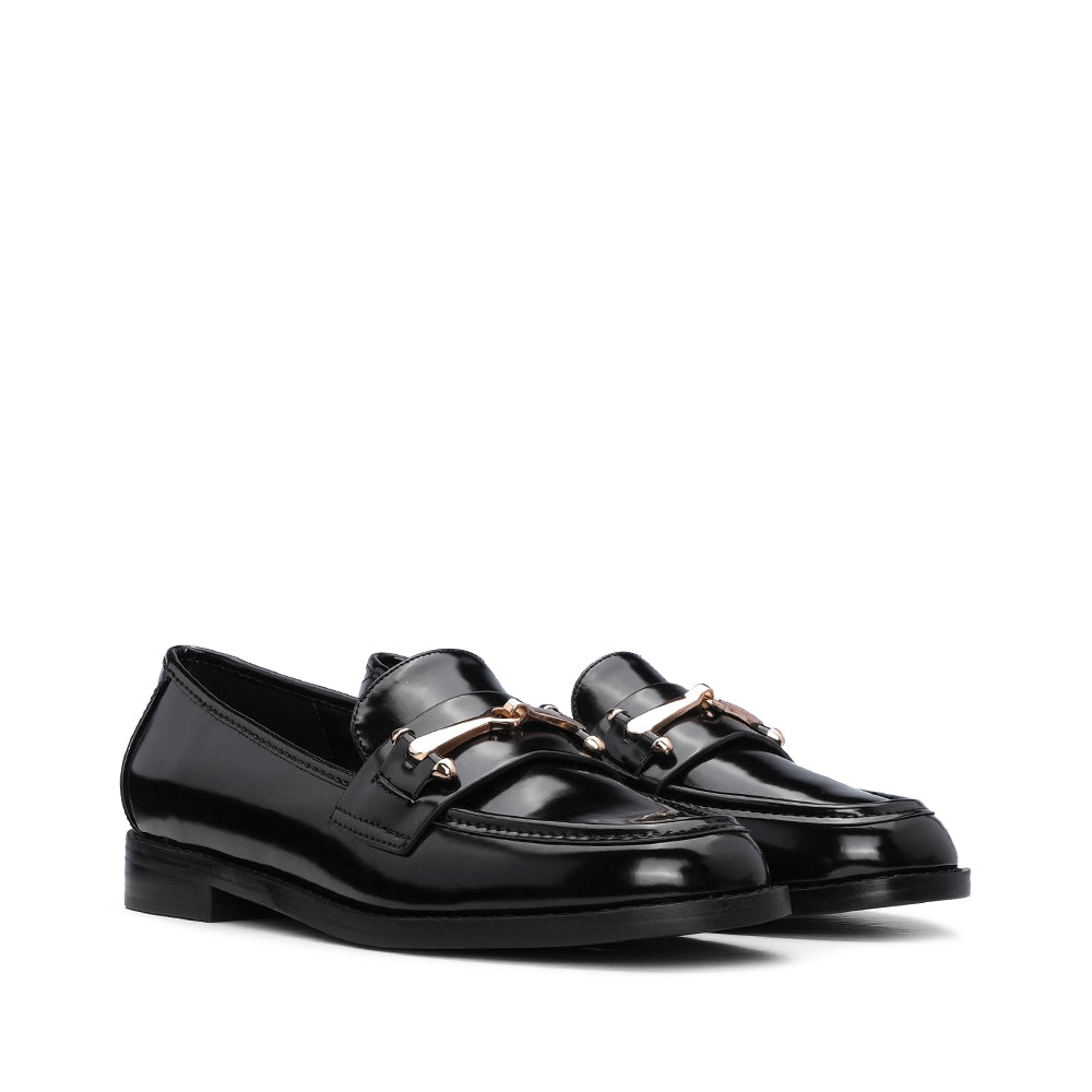 Sapato Mocassim Mulher Polido Preto