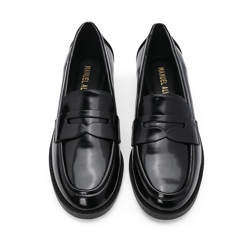 Sapato Mocassim Mulher Polido Preto