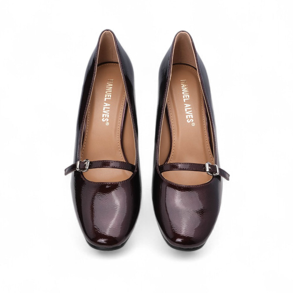 Sapato Salto Alto Mulher Verniz Bordeaux