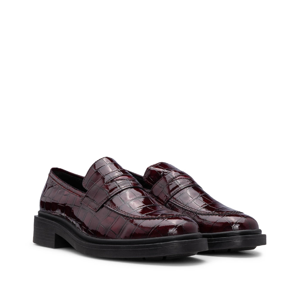 Sapato Mocassim Mulher Verniz Bordeaux