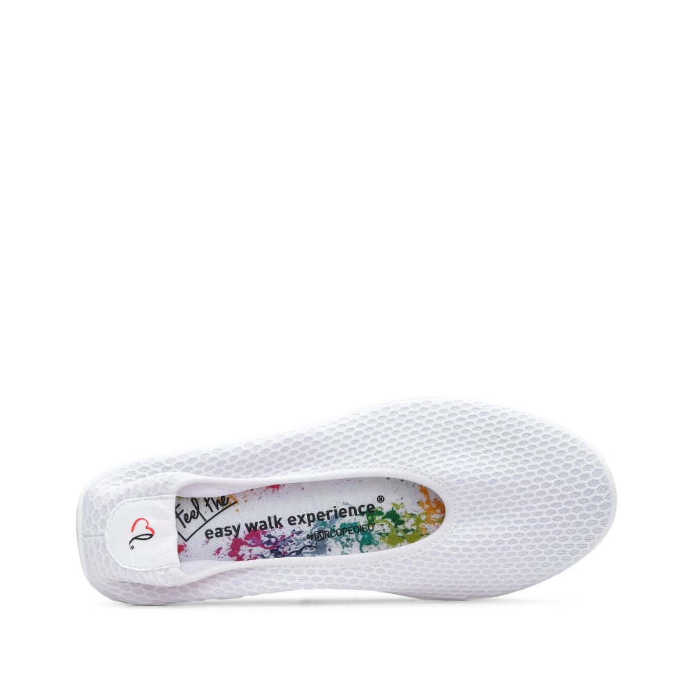 Sapato Sabrinas Mulher Têxtil Branco