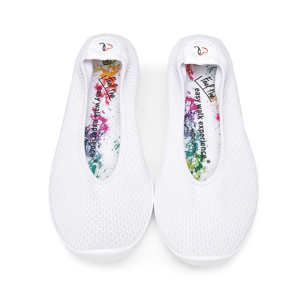 Sapato Sabrinas Mulher Têxtil Branco