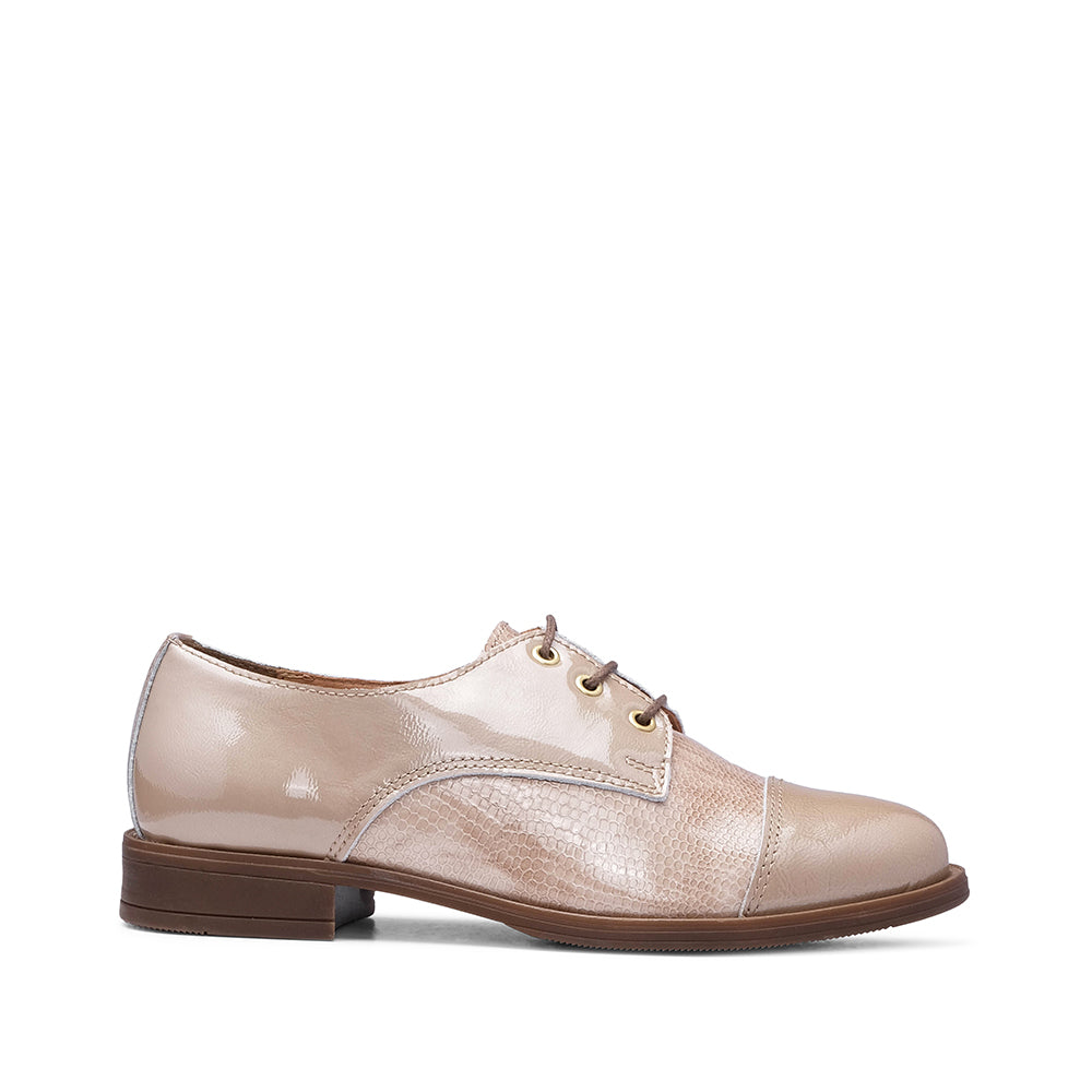 Sapato Casual Mulher Verniz Taupe
