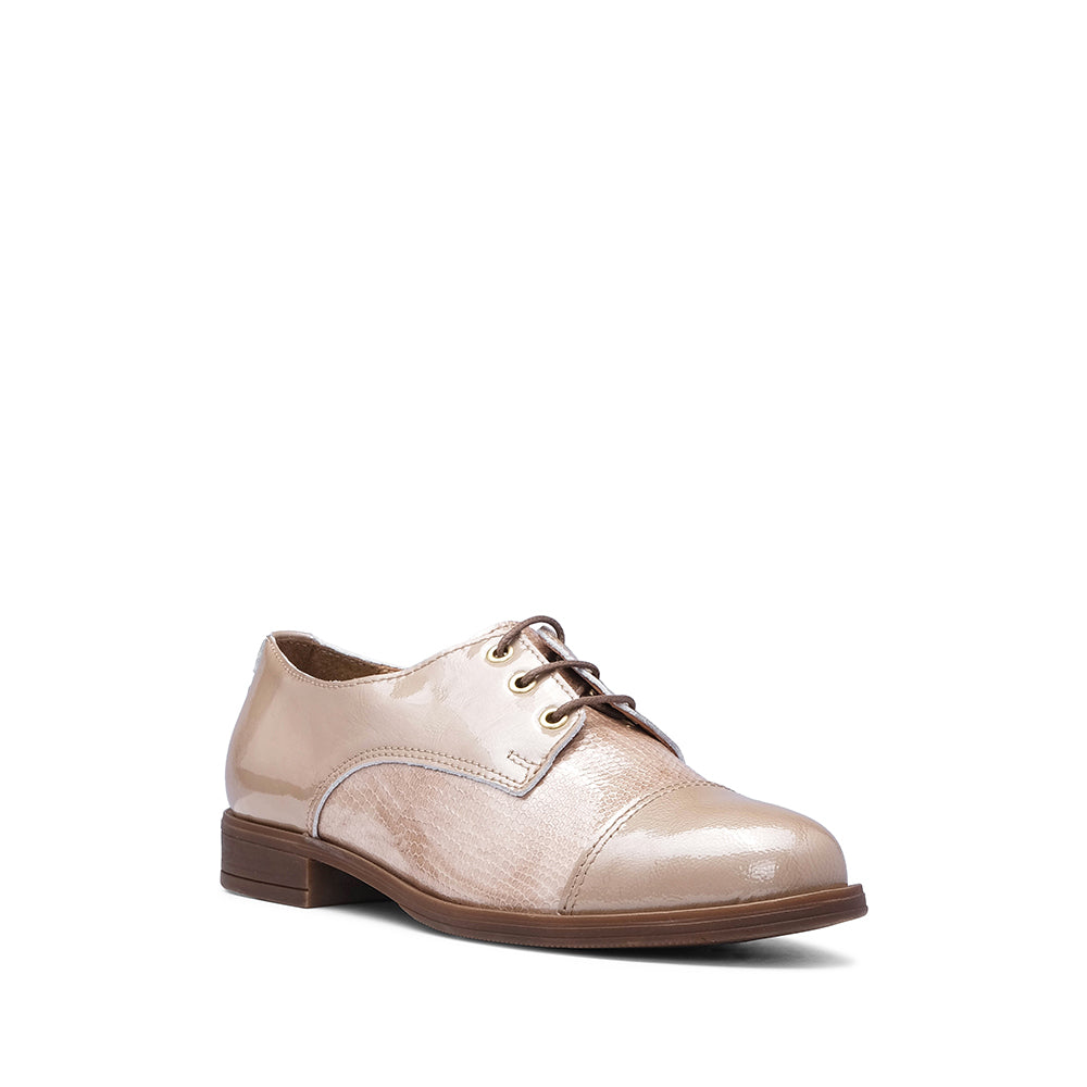 Sapato Casual Mulher Verniz Taupe