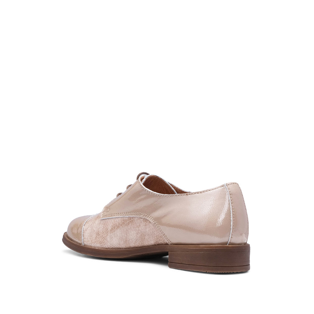 Sapato Casual Mulher Verniz Taupe