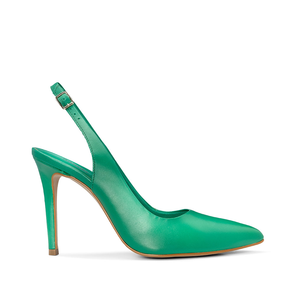 Sapato Salto Alto Mulher Pele Verde