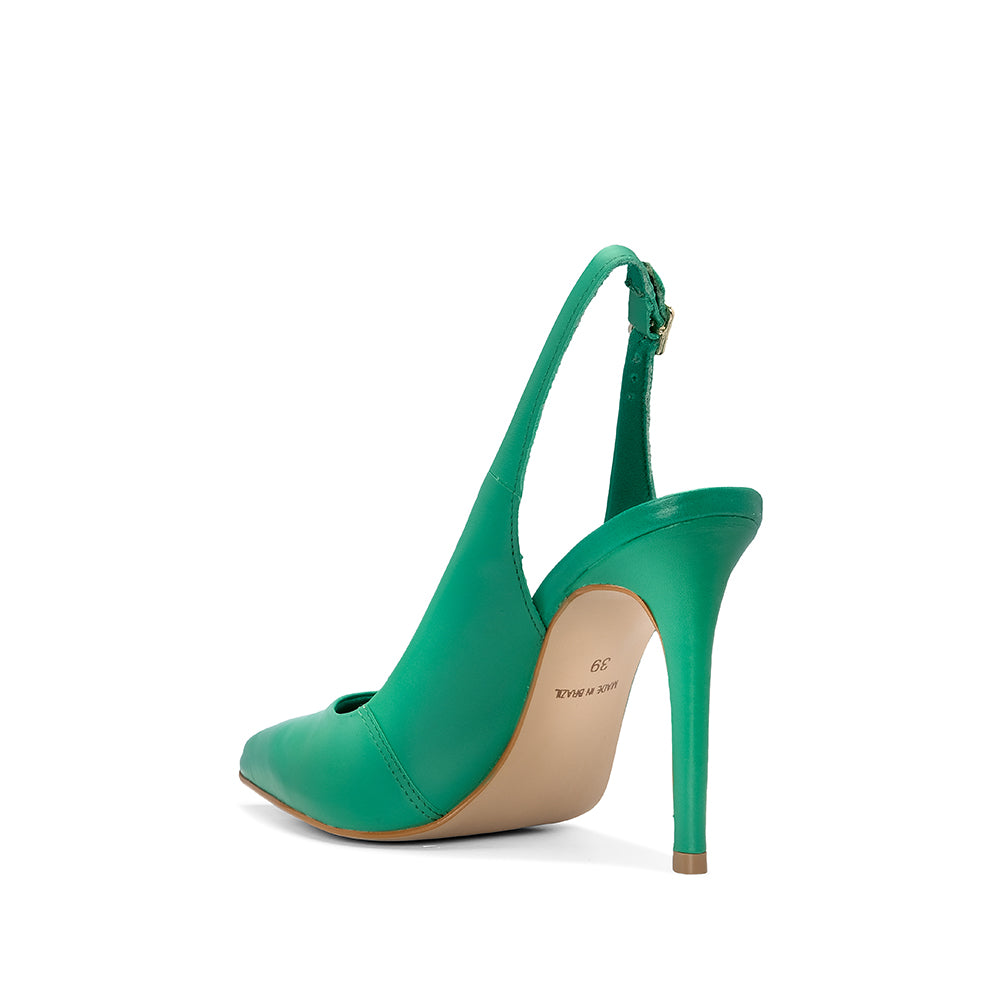 Sapato Salto Alto Mulher Pele Verde