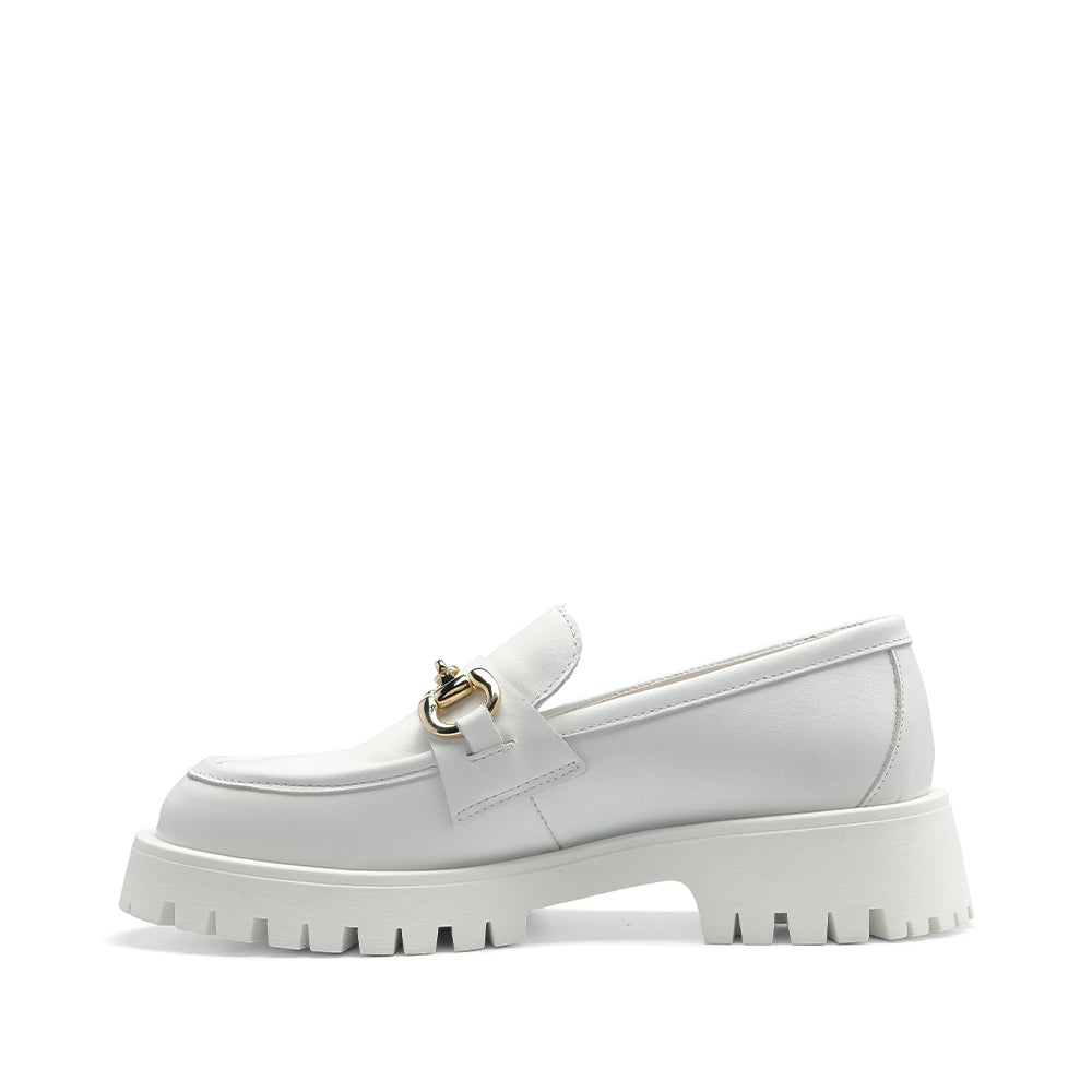 Sapato Mocassim Mulher Pele Branco
