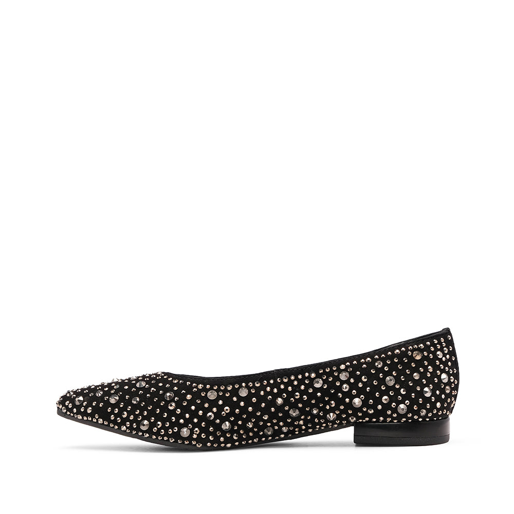 Sapato Salto Raso Mulher Pele Preto