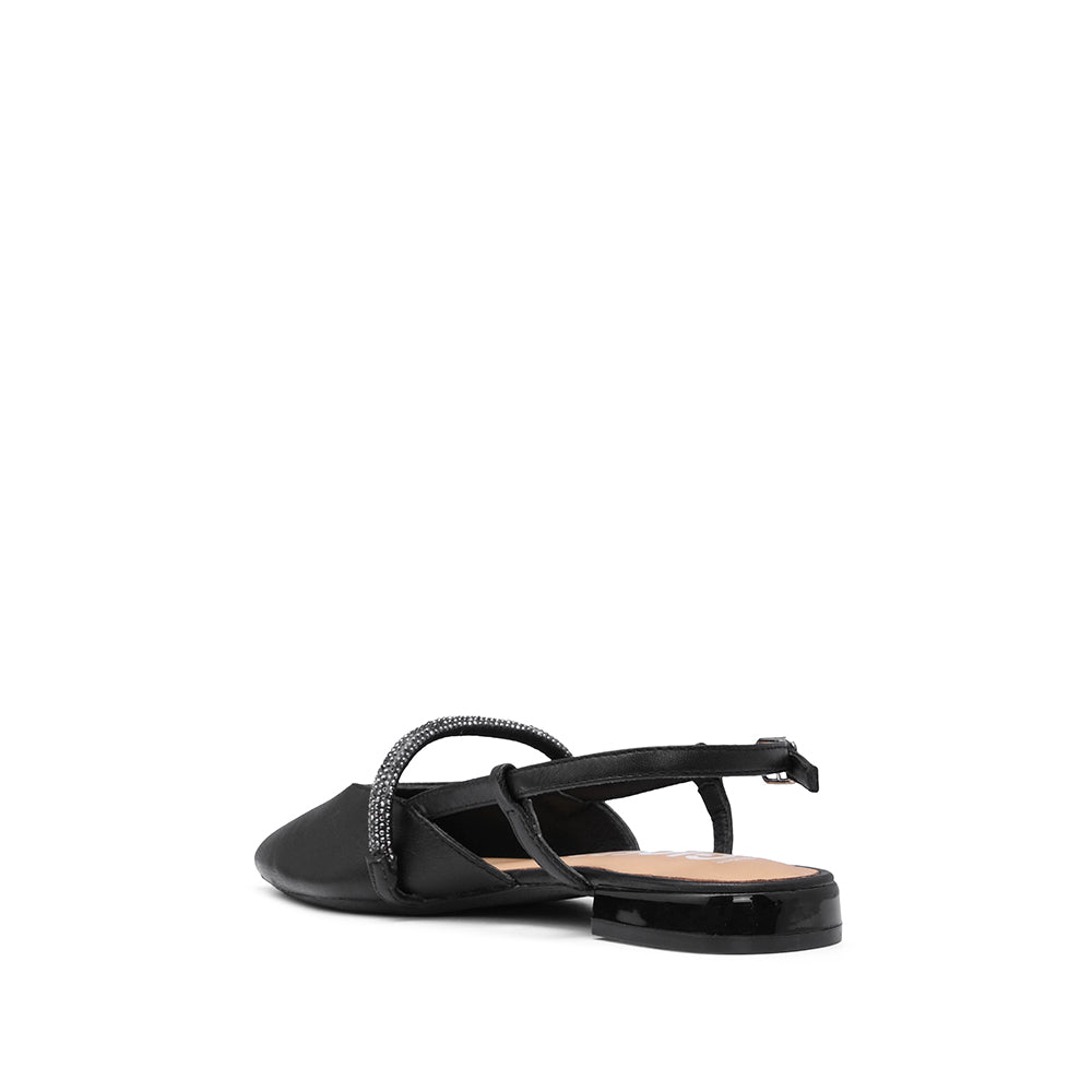 Sapato Slingback Mulher Pele Sintética Preto