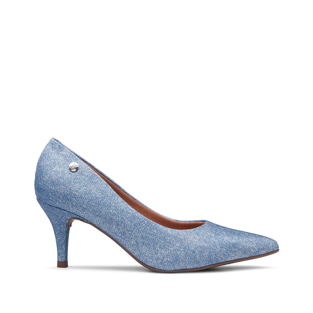 Sapato Salto Alto Mulher Têxtil Jeans
