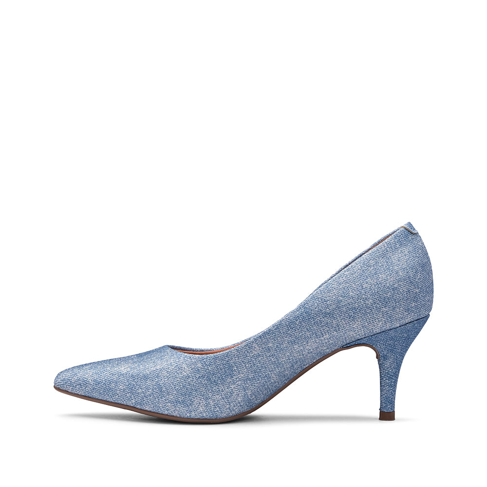 Sapato Salto Alto Mulher Têxtil Jeans