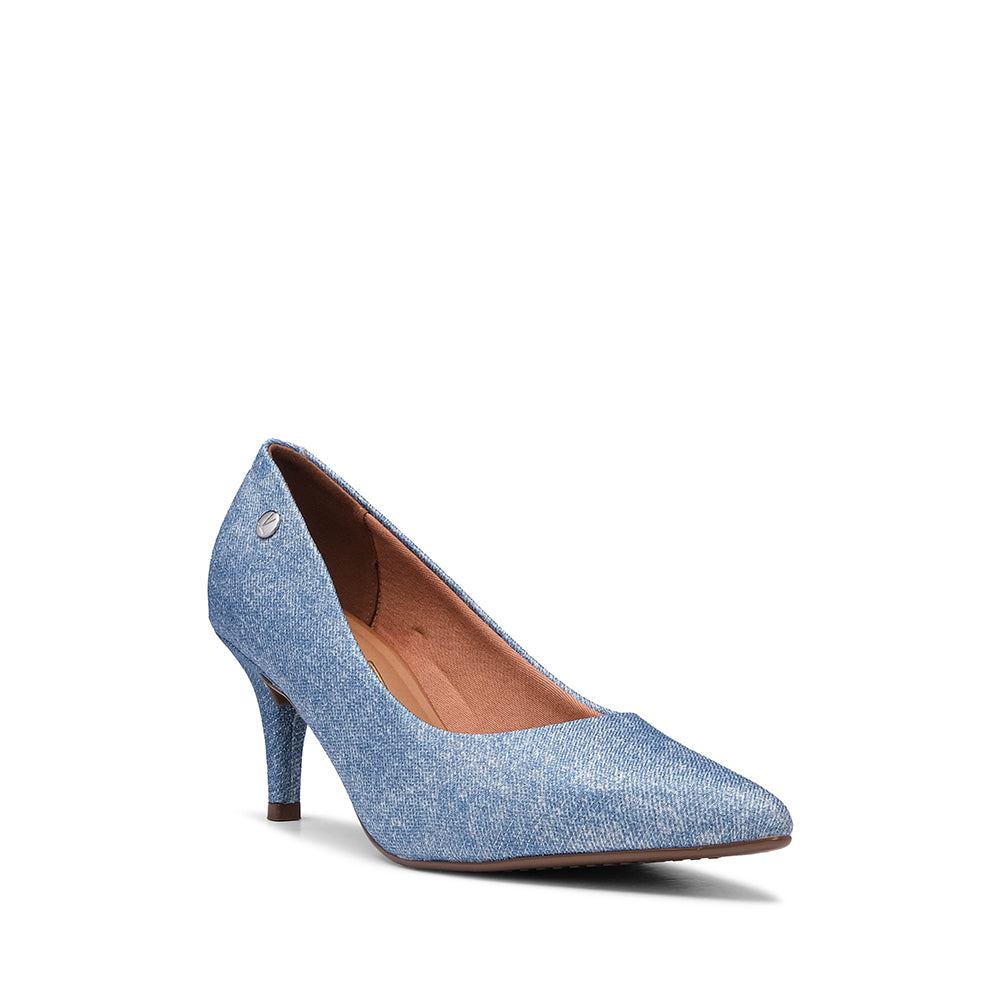 Sapato Salto Alto Mulher Têxtil Jeans