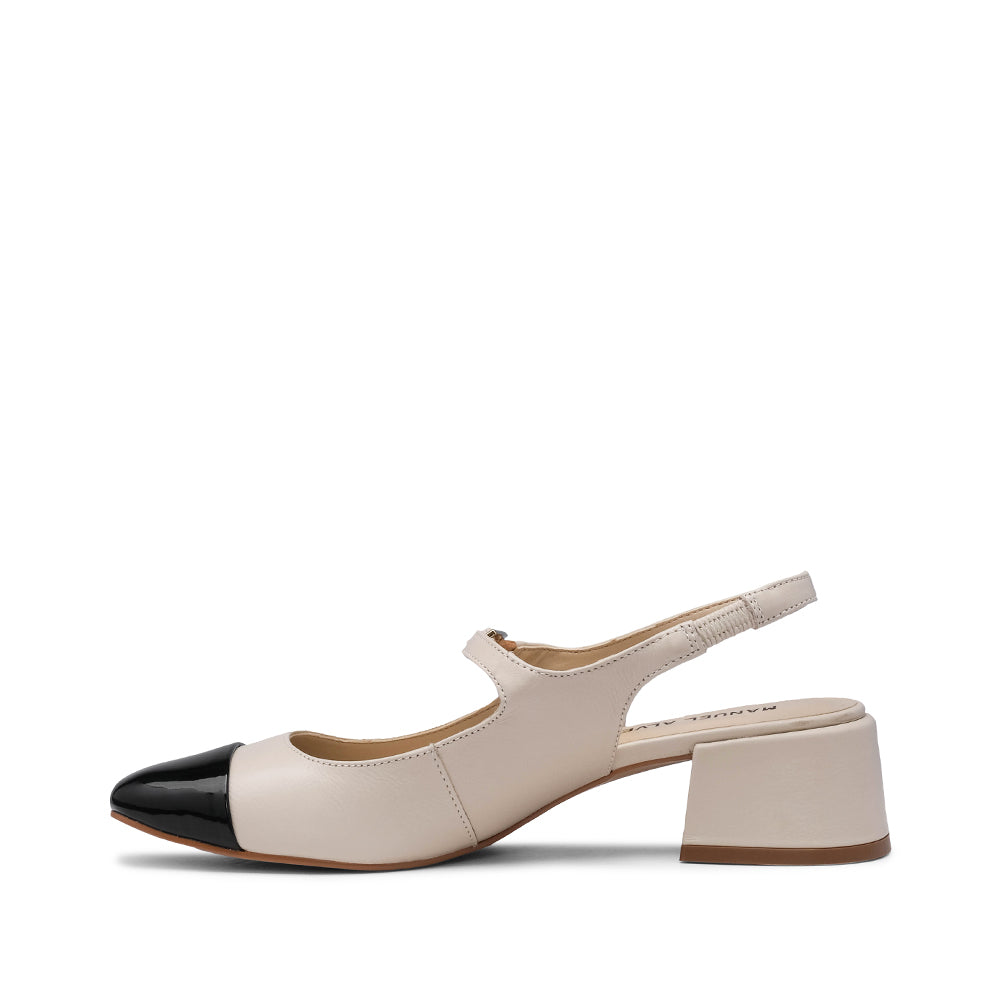 Sapato Slingback Mulher Pele Sintética Bege