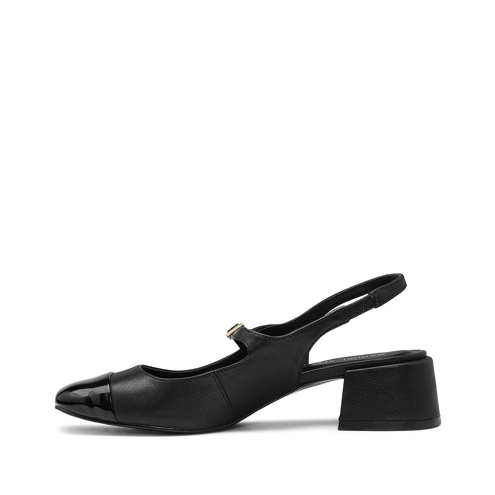 Sapato Slingback Mulher Pele Sintética Preto