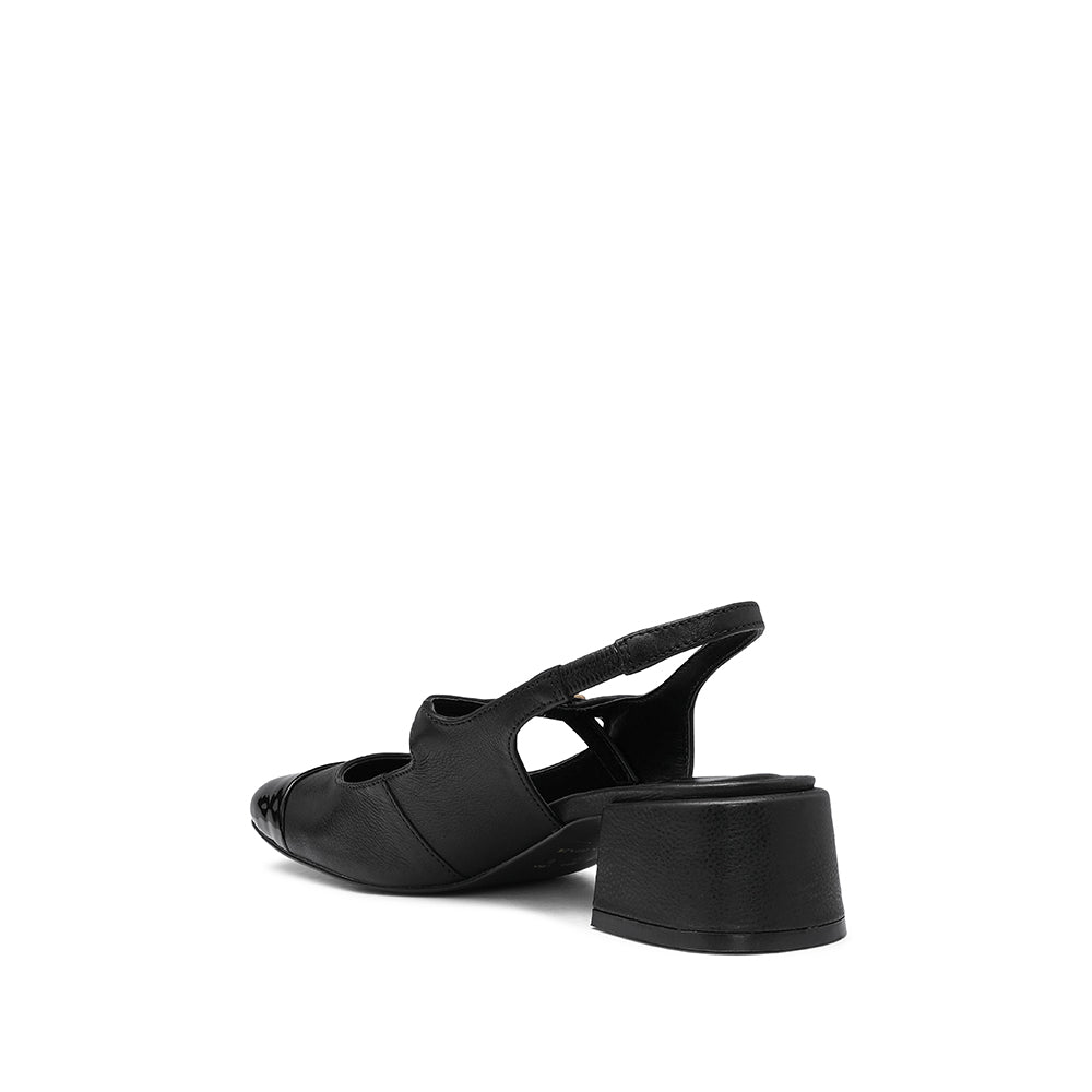 Sapato Slingback Mulher Pele Sintética Preto