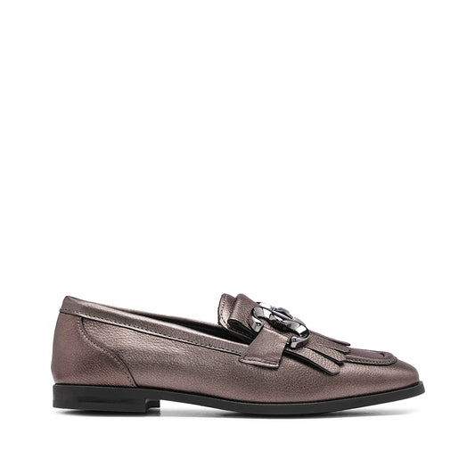 Sapato Mocassim Mulher Pele Bronze