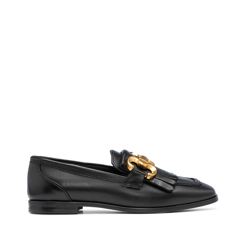 Sapato Mocassim Mulher Pele Preto
